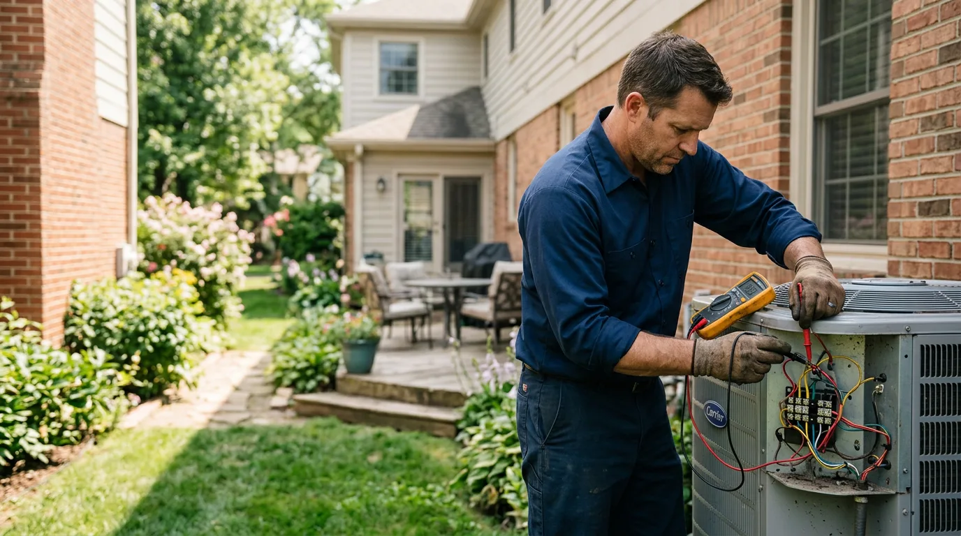 HVAC technician working near San Jose, IL